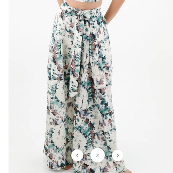 ESPECIA Women's Kiara Shirt and Tomasa Maxi Pant Size Small with Tie Belt - Picture 2 of 11